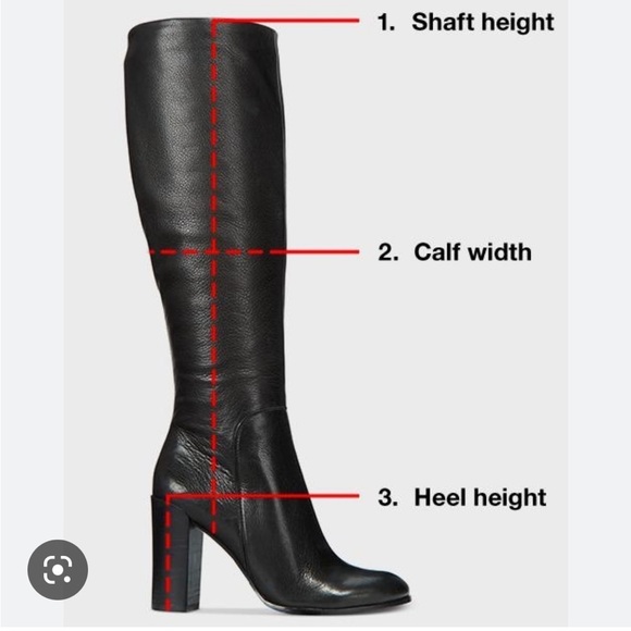 Franco Sarto Haylie Black Leather Wide Calf Tall Boot 5M - Picture 13 of 14